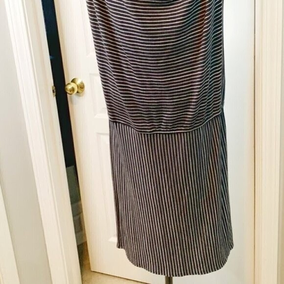 Derek Lam Drape Neck Drop Waist Sleeveless Casual Lightweight Dress - Picture 5 of 14